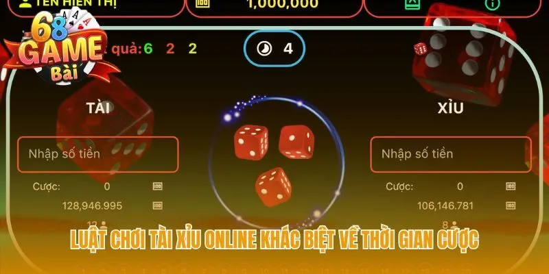 Luật chơi tài xỉu online với áp lực thời gian 45-60 giây